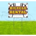 thumbnail image 1 of Bicycle Rental (18" x 24") Yard Sign, Includes Metal Step Stake, 1 of 6