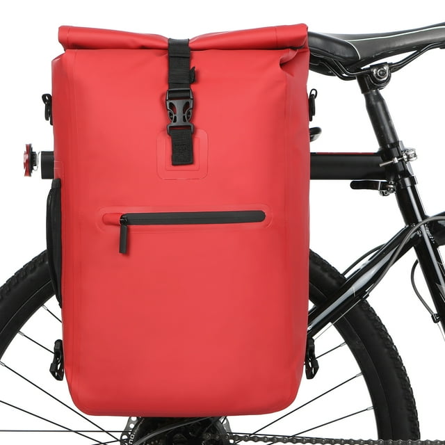 3-in-1 Waterproof Bike Pannier Rear Rack Bag Shoulder Bag Outdoor Cycling Commuting Bag Pack with Laptop Compartment