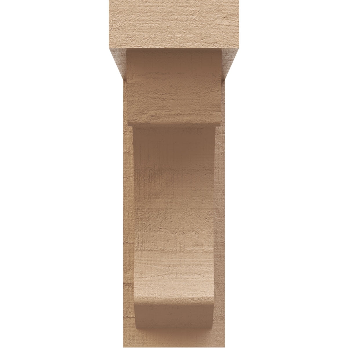 4"W x 8"D x 12"H Classic Emerson Rough Cedar Woodgrain TimberThane Corbel, Primed Tan