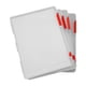 thumbnail image 1 of Caja de almacenamiento transparente roja, caso de documento de plástico claro, juego de 4 piezas de carpeta de archivo portátil, pequeño, 1 of 2