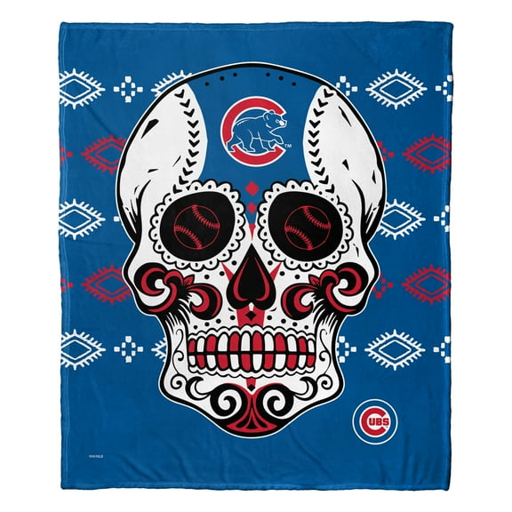 The Northwest Group Chicago Cubs 50" x 60" Candy Skull Silk Touch Throw Blanket
