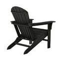 thumbnail image 4 of Hampton Black Poly Outdoor Patio Adirondack Chair, 4 of 9