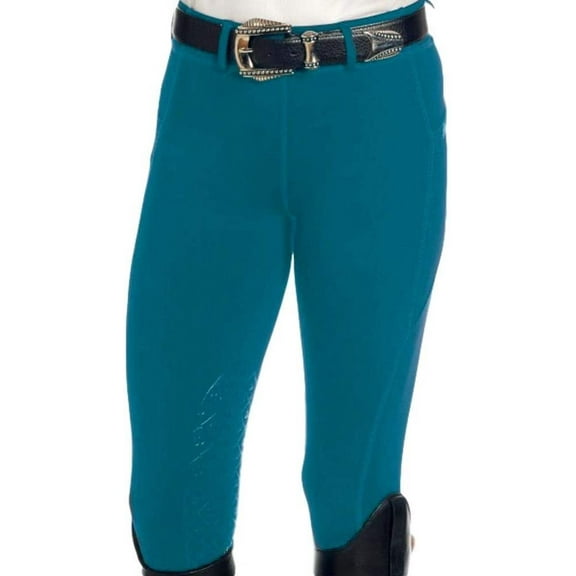 Ovation Ladies AeroWick Silicone Knee Patch Tights (L, Dark Teal)