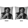thumbnail image 5 of Norman Reedus Pillowcase Daryl Dixon Soft Comfortable Pillow Covers with Zipper Pillow Protectors 18x18 inch, 5 of 5