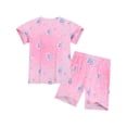 thumbnail image 3 of Emy Dola 2 Pcs Summer Girl Mermaids Pajamas Set Unicorn Cartoon Sleepwear for Kids Short Sleeve Jammies Pjs Shorts Set 3-8 Years, 3 of 9
