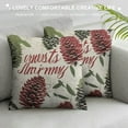 thumbnail image 3 of HENGT  Set of Throw Pillow Covers,  Home Decor Square Pillowcase Cushion Cases Decorative Pillow Cases for Accent Couch Sofa Bedroom, Merry Christmas Happy New Year Greeting Winter, 3 of 5