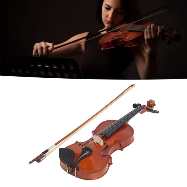 Violín ANGGREK Acústico 4/4 Cuerpo de Tilo Cuerdas de alambre de Acero Artesanía Fina