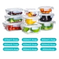 thumbnail image 3 of Juego de 9 Contenedores de Vidrio para Alimentos Bayco, Herméticos y a Prueba de Fugas, 3 of 6