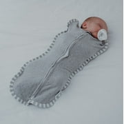 Comfy Cubs Swaddle Blanket Baby Girl Boy Easy Zipper Wrap 2 Pack Infant (Small 0-3 Months, Grey)