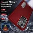 thumbnail image 4 of KOMI for Samsung Galaxy S24 Case, Samsung S24 Phone Case with Built in Kickstand, Shockproof/Dustproof/Drop Proof Military Grade Protective Cover for Galaxy S24 6.1 inch Red/Black, 4 of 7