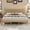 Natural + Wood + King, variant on King Size Wood Platform Bed with Gourd Shaped Headboard,Retro Style Platform Bed with Wooden Slat Support,Walnut