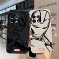thumbnail image 2 of Case For Oneplus 5 6 9 9R 8 8T 7 7T A3 2 2V NORD 3 2 Lite Pro Simple Liquid Silicone Case Marvel Line Iron Man Spiderman, 2 of 5