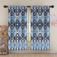 thumbnail image 5 of Blackout Kids Curtains,Blue Ethnic Geometric Pattern Childrens Insulated Curtains Set Of 2,Bedroom Essentials,Toddler Room Decor 52x63in(132x160cm), 5 of 5
