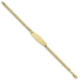thumbnail image 2 of 14k Flat Curb Link Soft Diamond Shape ID Bracelet (Weight: 5.38 Grams, Length: 7 Inches), 2 of 3