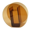 thumbnail image 4 of Jarrón acrílico marrón transparente decorativo, florero de cristal nórdico, adorno para oficina, sala de estar, estantería, círculo marrón., 4 of 12