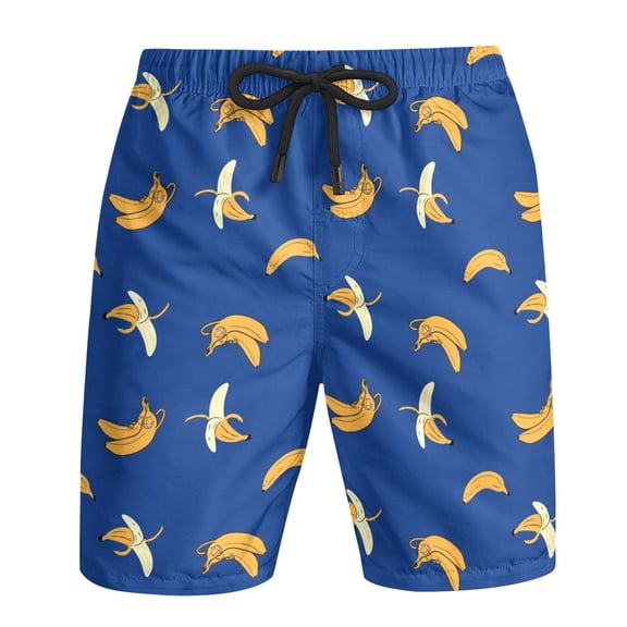 JAJAHO Mens Beach Shorts Funny Print Streetwear Loose Fit Casual Drawstring Shorts Vacation Holiday Trendy Bottoms