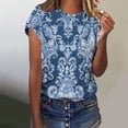 thumbnail image 2 of Summer Tops For Women Trendy With Sleeves Womens Short Sleeve Tops Tight Fitted Womens Blouses Casual Cotton Sleeping T Shirts For Women Cotton Soft, 2 of 3