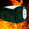 thumbnail image 2 of Electric Heated Blanket with 5 Heat Settings & 10-Hour Auto Shut-Off, Overheat Protection - Plush /Flannel Bed & Couch Warmer, Fast Warmth, Machine Washable, All-Season Black Pad for s & ( Plug), 2 of 16