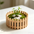 thumbnail image 5 of Rustic Mini Wooden Picket Fence, Decorative Edge Fence, Indoor Outdoor Weatherproof Ornament for Fairy Garden, Bonsai and Craft Projects, 5 of 6