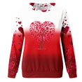 thumbnail image 5 of Qertyioot T-Shirt Graphique pour Femmes de la Saint-Valentin à Manches Longues, Blouse Ample Imprimée à la Mode, Col Rond, Hauts Décontractés, 5 of 5
