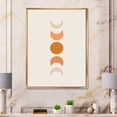 thumbnail image 2 of Designart 'Minimalist Different Moon Phases' Modern Framed Canvas Wall Art Print, 2 of 5