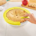 thumbnail image 3 of Corteza de pastel ajustable Hogar Flan Shield Pastelería Redondo Silicona Edge Panadería Protector Herramientas Herramientas Cocina Hogar Bakeware Amarillo seitruly HA011487-02B, 3 of 6