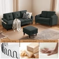 thumbnail image 3 of Soscana Living Room Furniture Set,Sectional Sofa with Storage Ottoman and Loveseat for Home Apartment Studio Office,L Shaped 3 Seat Couch with Footstool and 2 Seat Love Seat, 3 of 7