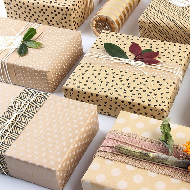 Kraft wrapping on sale paper with designs