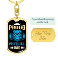 thumbnail image 3 of Proud Pitbull Dad Keychain Dog Tag Pendant Stainless Steel or 18k Gold, 3 of 17