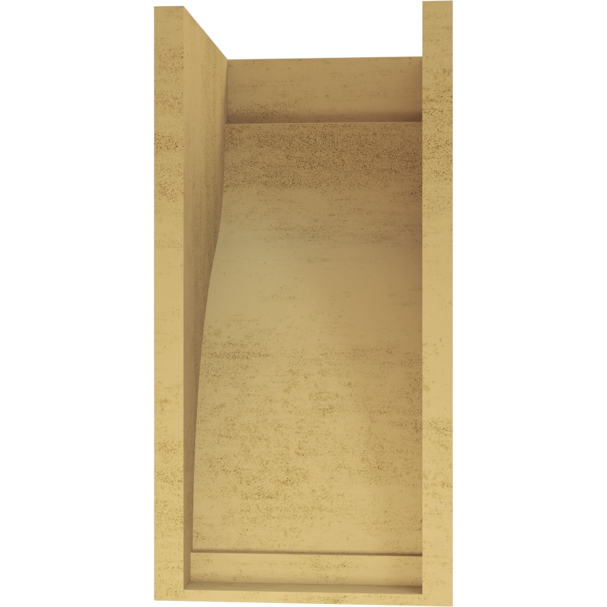 10"W x 10"D x 20"H Wide Helena Rough Cedar Woodgrain TimberThane Corbel, Primed Tan
