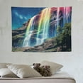 thumbnail image 4 of ONETECH Blacklight Galaxy Tapestry Trippy Planet Tapestry Waterfall Landscape Tapestry Fantasy Mountain Wave Wall Tapestry Mysterious Neon Plants Wall Hanging for Room, 4 of 7
