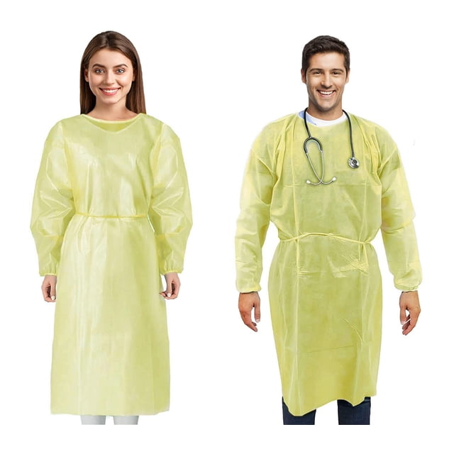 Batas aislantes desechables Medical Nation, amarillas, nivel 2