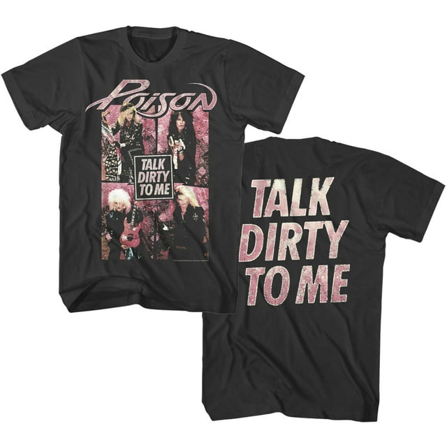 Poison Dirty To Me Pink Logo Group Photo Squares American Classics Adult T-Shirt