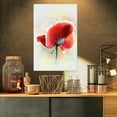 thumbnail image 1 of Beautiful Red Watercolor Poppy - Flowers Canvas Wall Artwork, 1 of 3