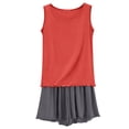 thumbnail image 4 of MEICHEN Lounge Set for Women Ruffled Edge Pajama Set Summer Lightweight Loose Tank Top Shorts Loungewear Plus Size Women's Essentials Fashion Sleepwear, 4 of 4