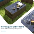 thumbnail image 2 of Gymax Set of 8 Furniture Set w/ Washable Cushions & Tempered Glass Coffee Table Blue, 2 of 7