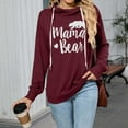 thumbnail image 5 of Shadoumai Womens Sweatshirt Mama Bear Shirt Casual Long Sleeve Tops Crew Neck Sweatshirts With Pockets Fall Fashion Outfits Clothes, 5 of 8