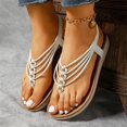 thumbnail image 6 of Lenago Sandals Women Oversized Flat Bottomed Sandals Woven Rope Construction Decoration Beach Shoe Cover Toe Sandals Sandals for Women, 6 of 10