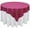 Fuchsia, variant on AK-Trading 72"x72" Grand Duchess Beaded Sequin Table Cover or Overlay (Silver)