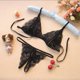thumbnail image 1 of Conjuntos exóticos de lencería Sexy para mujer, bragas de sujetador y 3 piezas, ligas de encaje, disfraces exóticos, Babydolls, conjunto de lencería transparente S-XL, 1 of 1