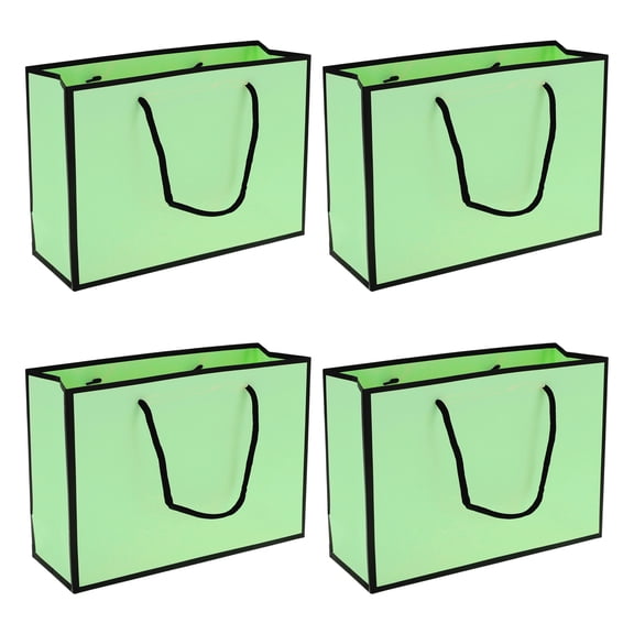 Unique Bargains Solid Gift Bags 4 Pcs for All Occasions Green