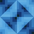 thumbnail image 1 of Ahgly Tapis d'Intérieur Lavable en Machine Carré Transitionnel Bleu, 4 Pieds Carré, 1 of 7