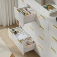 thumbnail image 2 of HOUROM Fluted Dresser for Bedroom, 10 Drawers Dresser, 55" Wide Modern Chest of Drawers with Metal Handle, White, 2 of 9