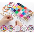 thumbnail image 3 of 4810pcs Clay Flat Beads Polymer Clay Beads 20 Colours 6mm Round Clay Spacer Beads Heishi Clay Beads For Jewellery, 3 of 5