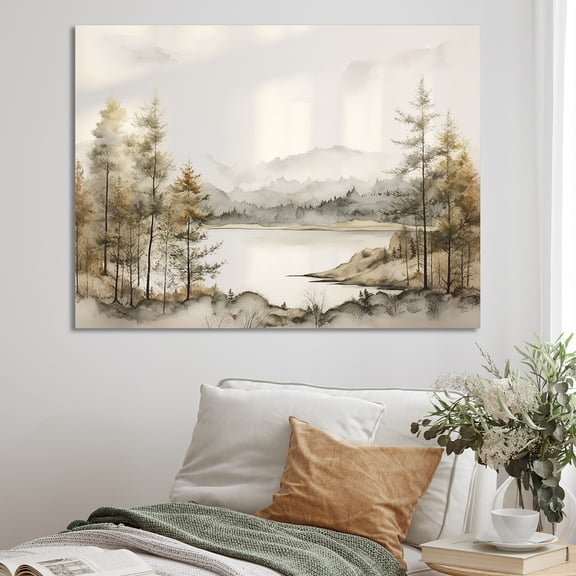 Designart "Silent Modern Scandinavian Scenery III" Modern Scandinavian Wall Decor