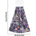 thumbnail image 3 of SKYSONIC 2 PCS Hanging Hand Towels Paisley Mandala Hand Dry Towels for Kitchen & Bathroom,Hanging Towel Set with Hanging Loop, 12"x17", 3 of 6