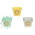 thumbnail image 2 of IH Casa Decor Daisy Daisy Metal Square Planter Asstd - Ensemble De 3, 2 of 3