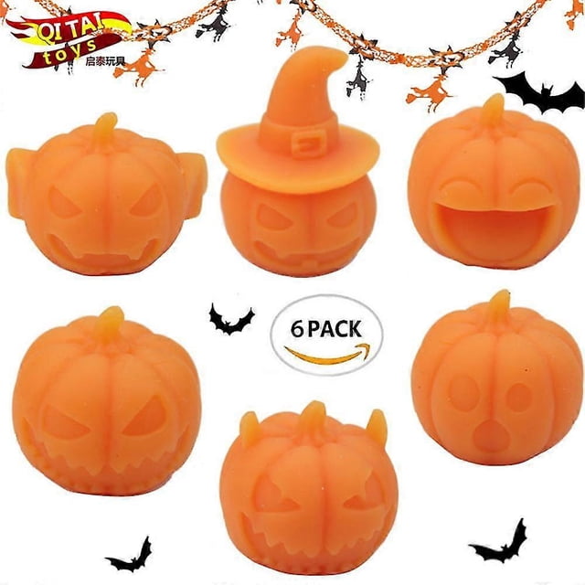 Squeeze Toys Halloween Toy Soft Glue Pumpkin Healing Squeeze Stretch