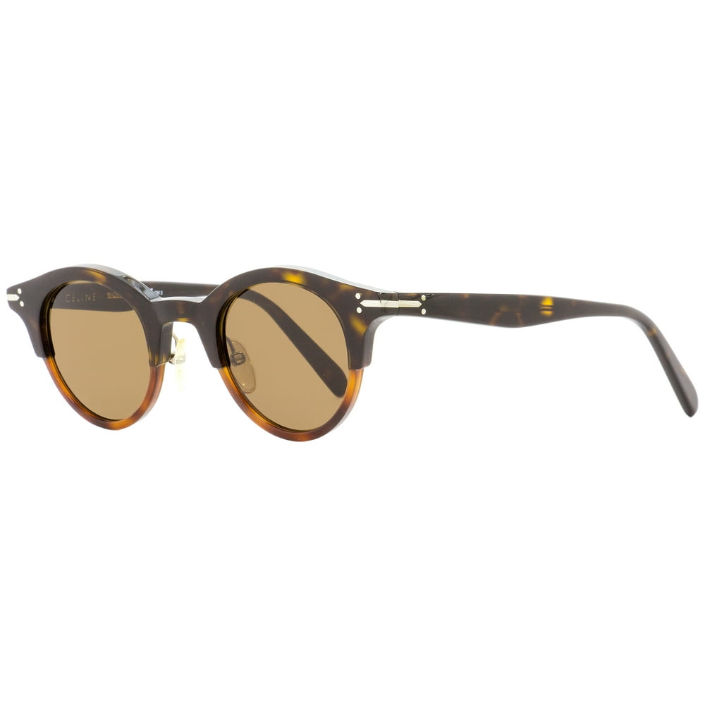 CELINE - Celine Oval Sunglasses CL41395S T6UA6 Dark/Light Havana 45mm ...