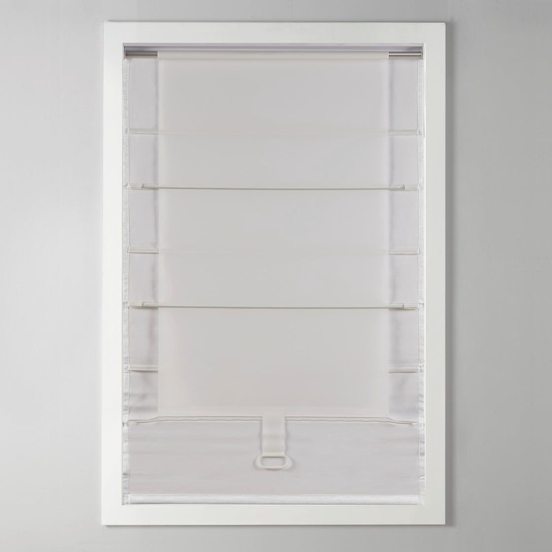 MAYEERTY Basketweave Room Darkening Cordless Roman Shade, Ivory, 64" L x 29" W